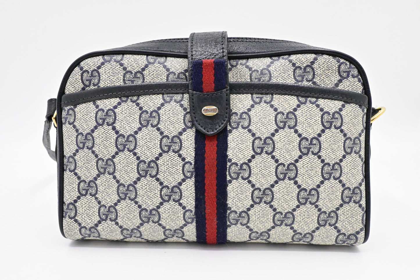 Gucci GG Supreme Canvas Blue Small Crossbody Bag