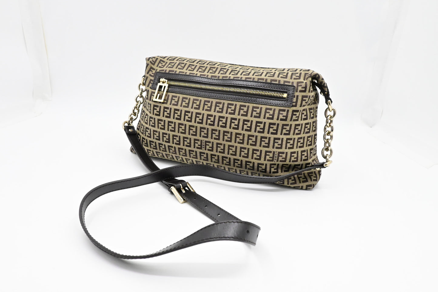 Fendi Crossbody Bag In Zucchino Canvas Brown