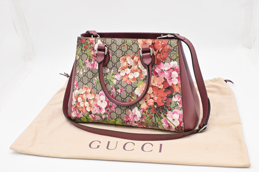 Gucci 2-Way Blooms GG Canvas Pink Travel Bag Gg Canvas
