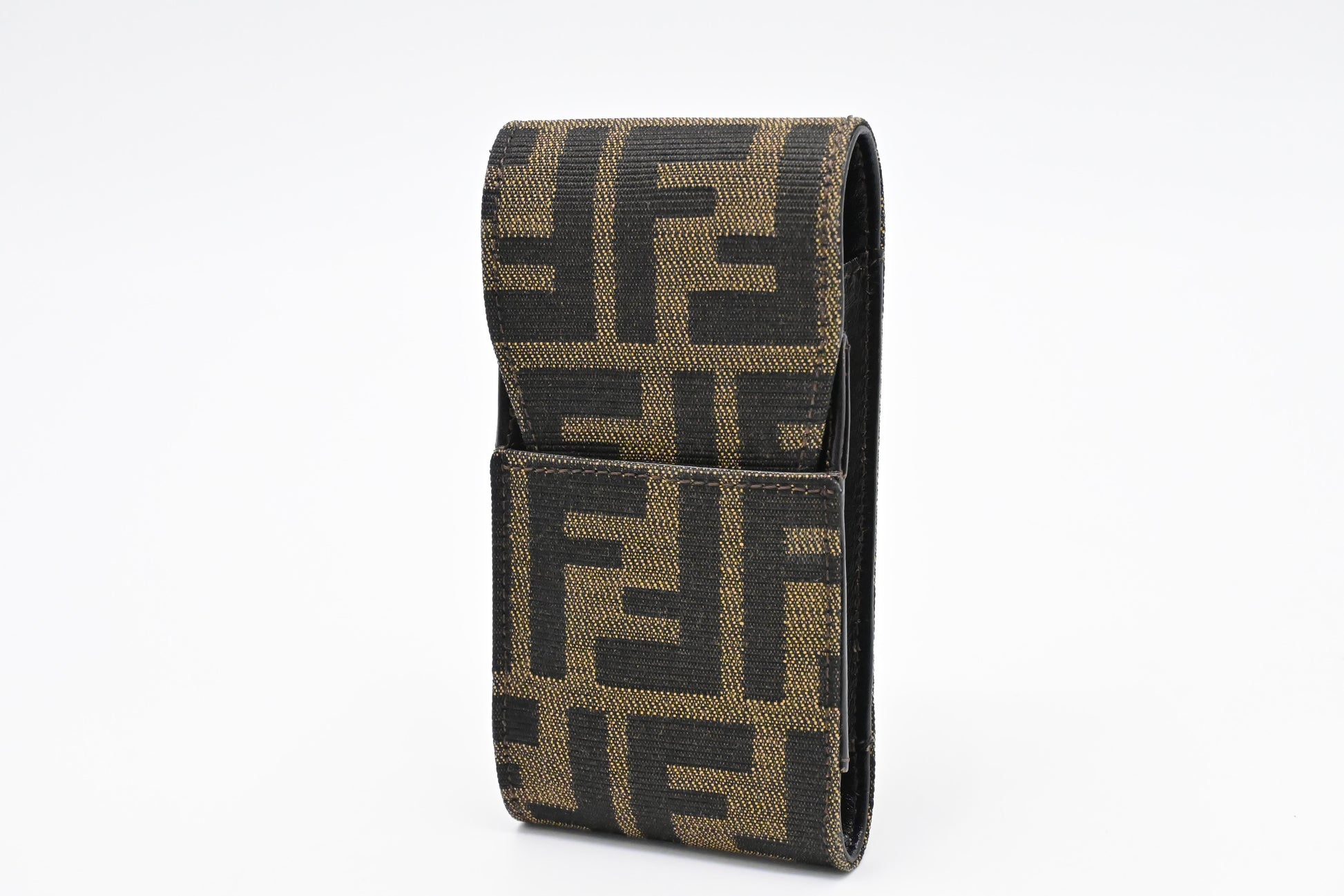 Fendi Cigarette Case In Zucca Handbag Canvas Travel Bag
