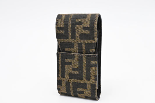 Fendi Cigarette Case In Zucca Handbag Canvas Travel Bag