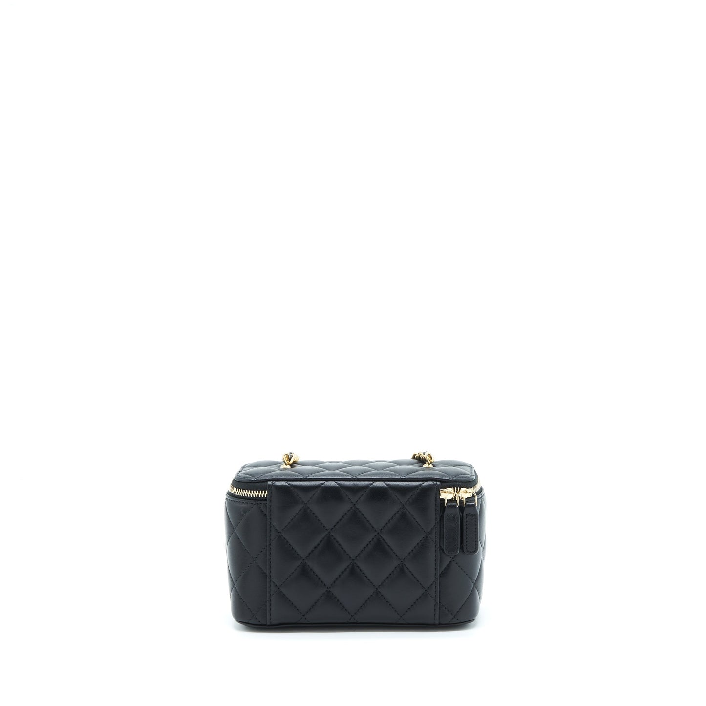 Chanel 22S Pearl Crush Long Vanity Lambskin Black Handbag Ghw 2