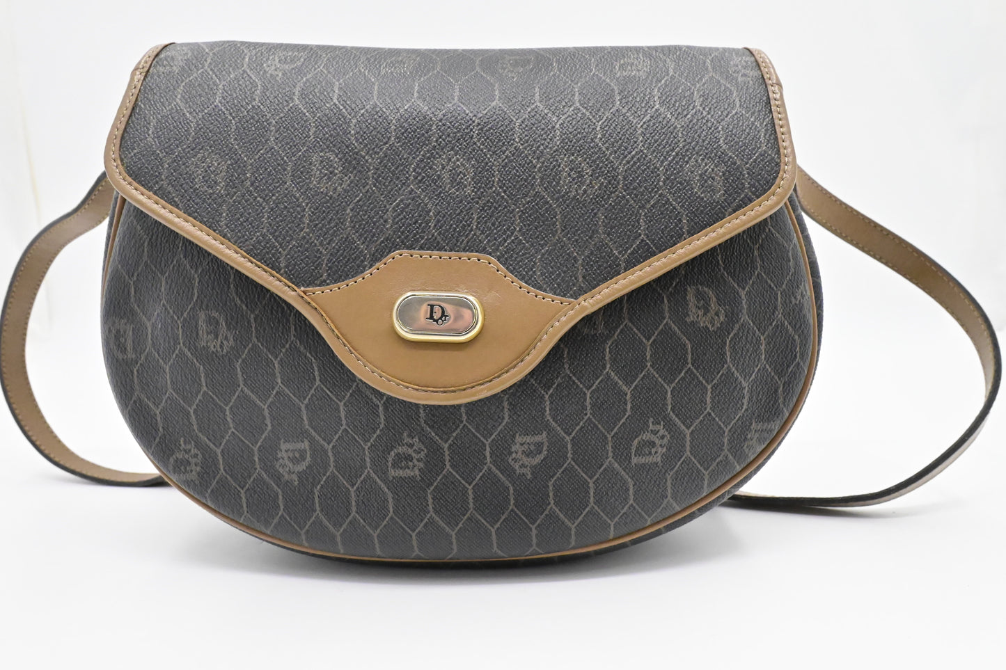 Dior Crossbody In Honeycomb Handbag Canvas Black Crossbody Bag