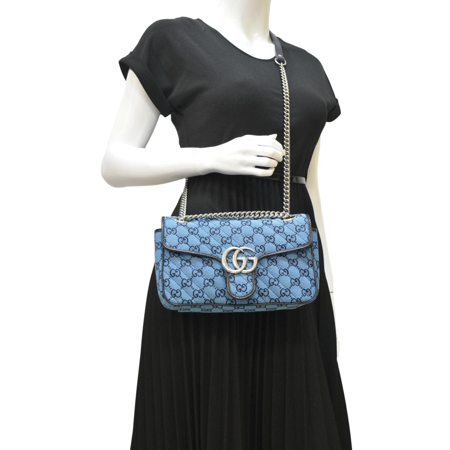 Gucci Marmont Small Shoulder Bag Canvas Matelasse Crossbody Bag