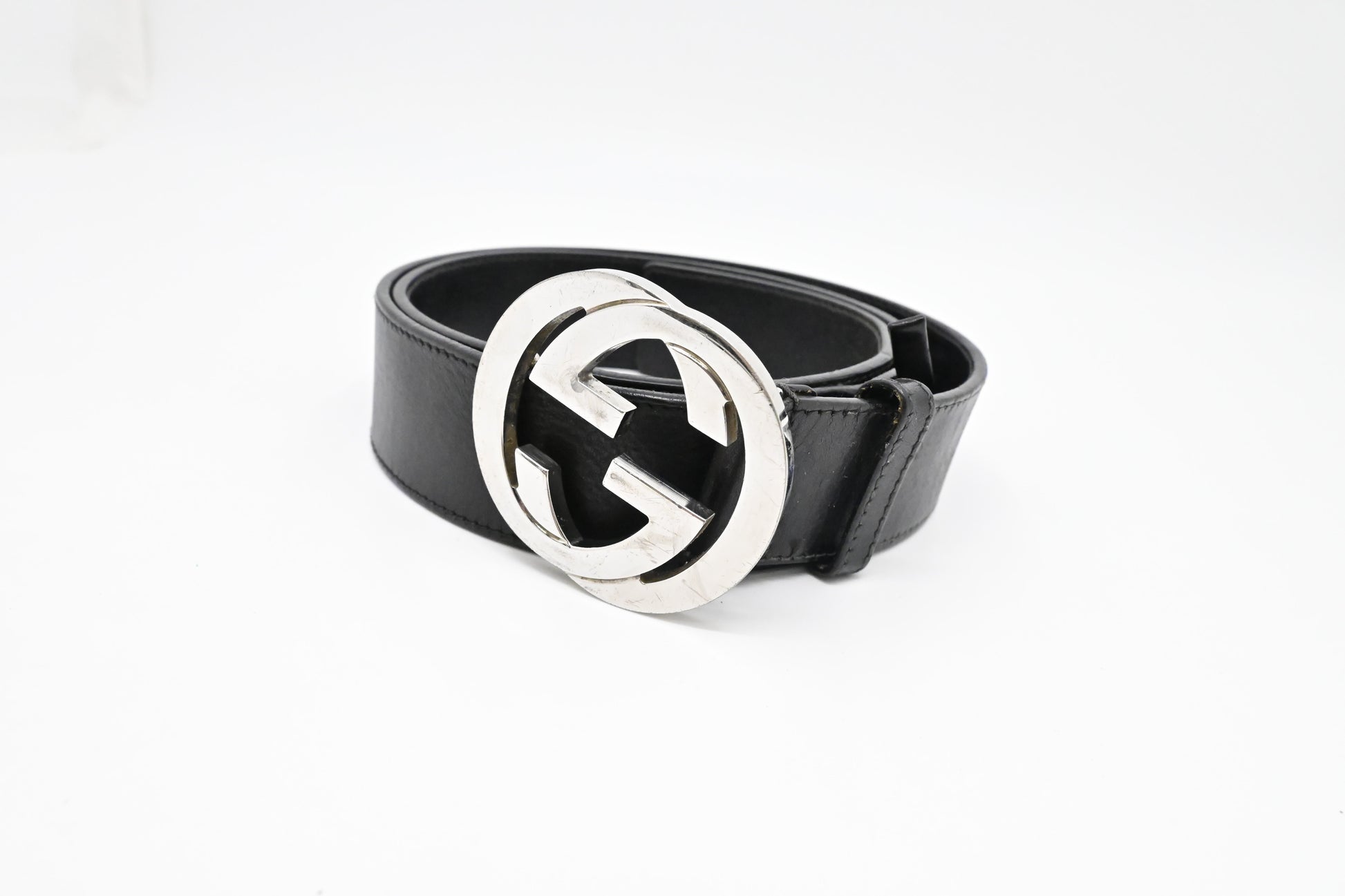 Gucci Black Leather 2 Belt