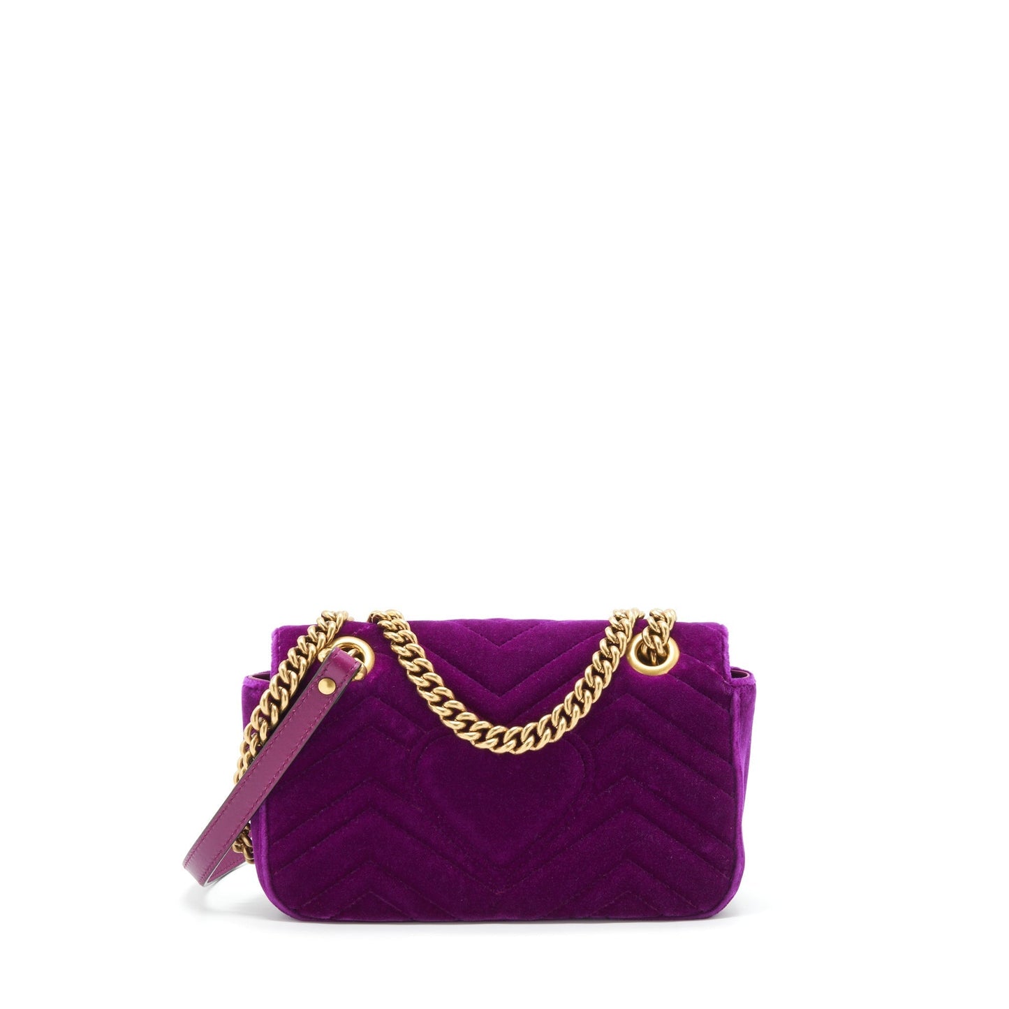 Gucci Marmont Bag Velvet Purple Mini Travel Bag Purple Ghw
