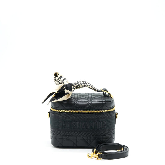 Dior travel Vanity Case With An Extra Twilly Black Small Travel Bag