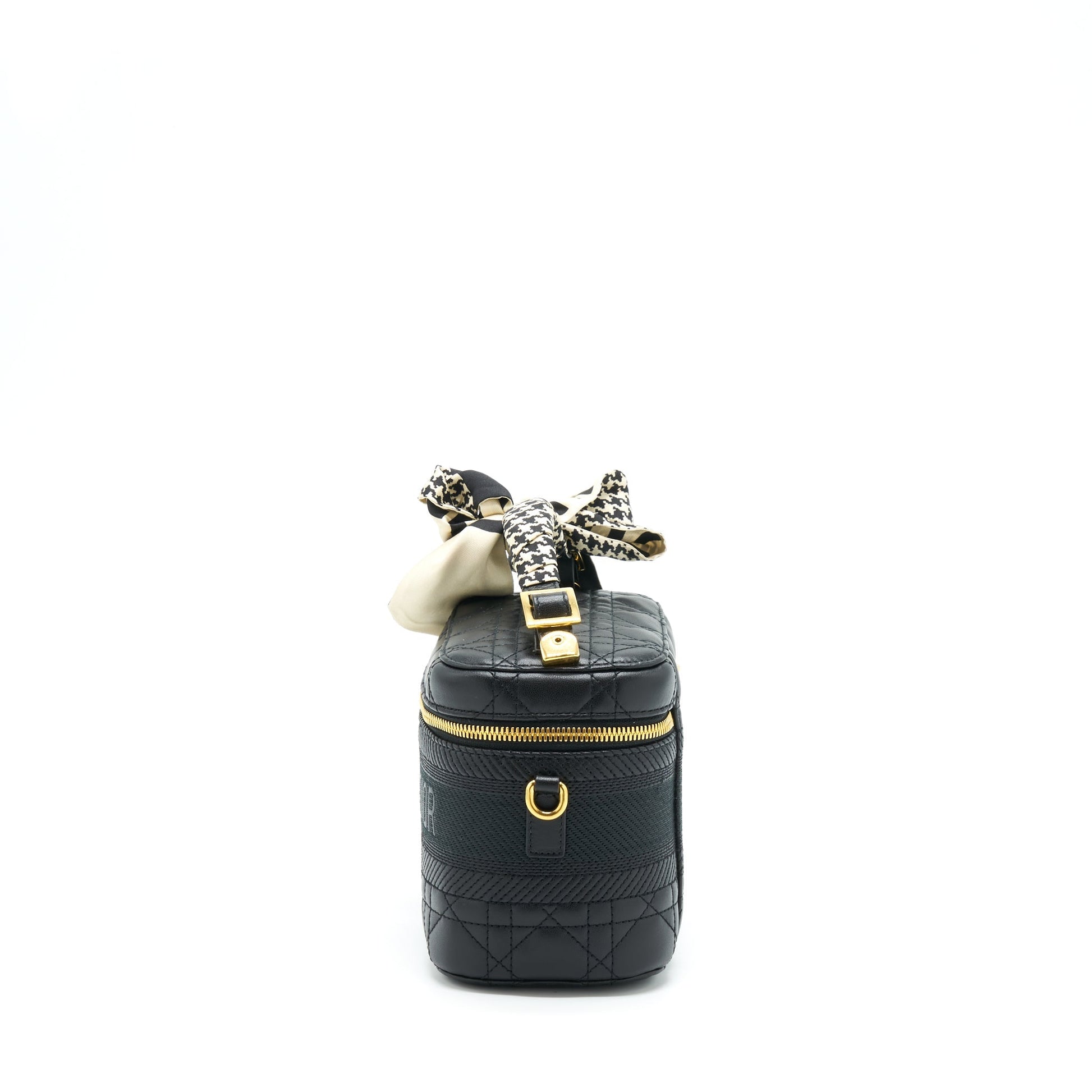 Dior travel Vanity Case With An Extra Twilly Black Small Travel Bag