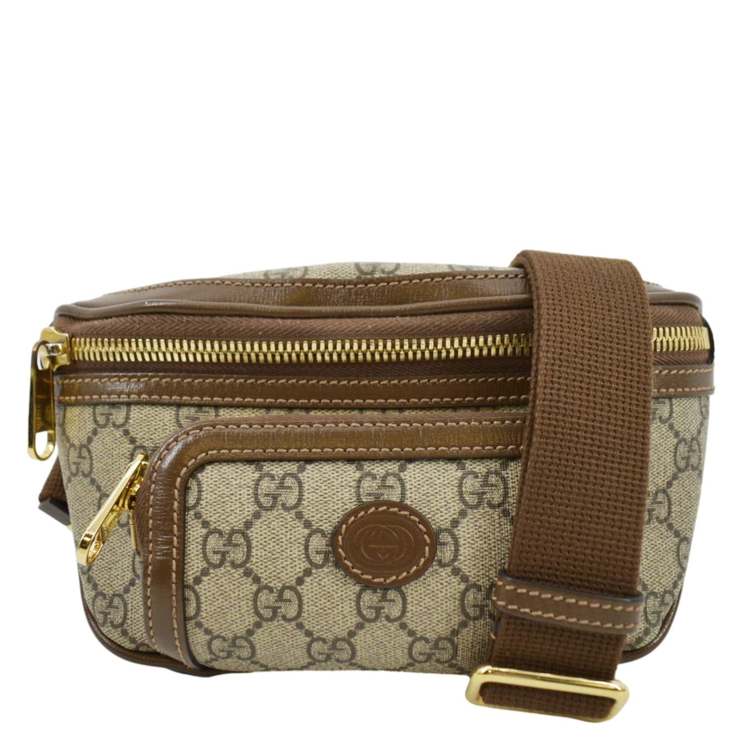 Gucci Interlocking Supreme Belt Bag Canvas Beige Accessory