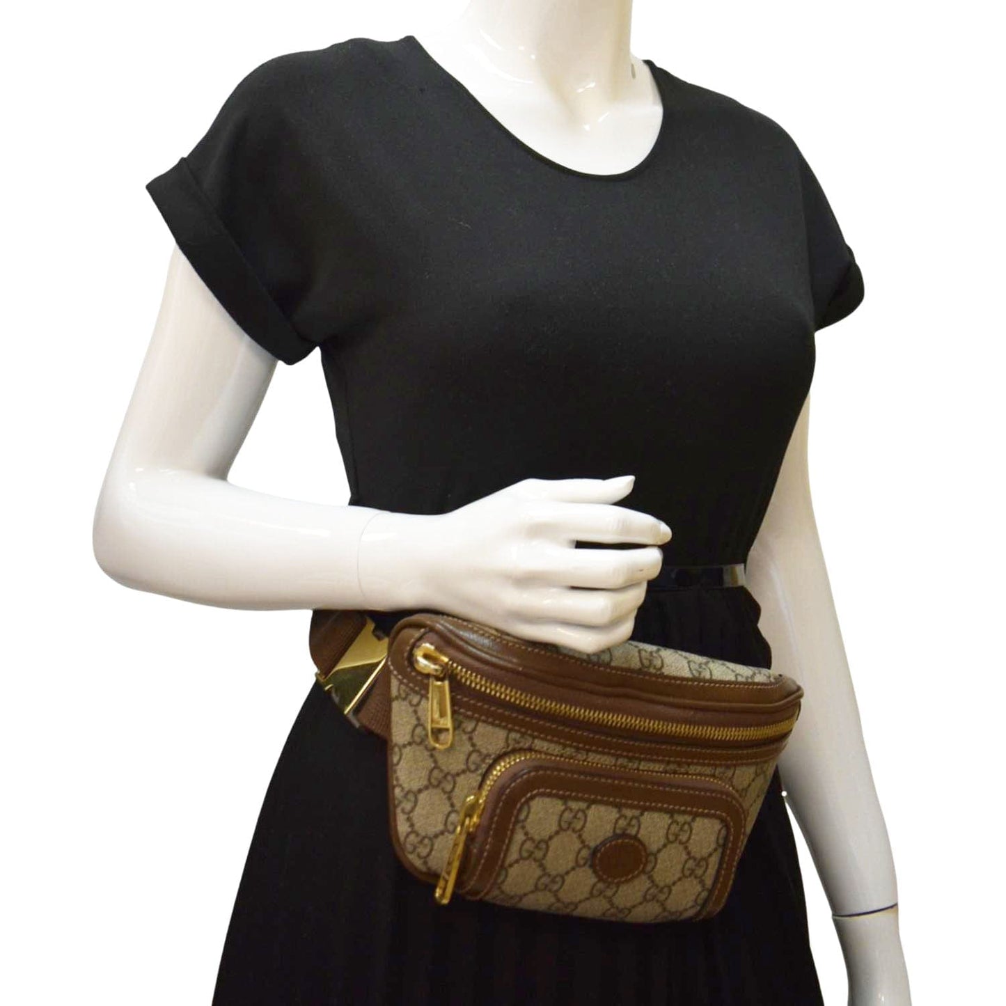 Gucci Interlocking Supreme Belt Bag Canvas Beige Accessory