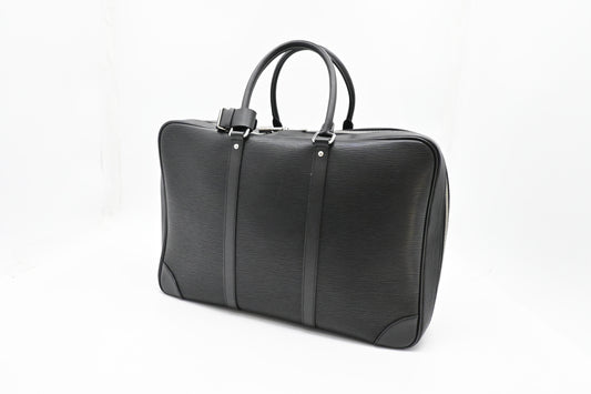 Louis Vuitton Sirius 45 Black Leather Epi Handbag