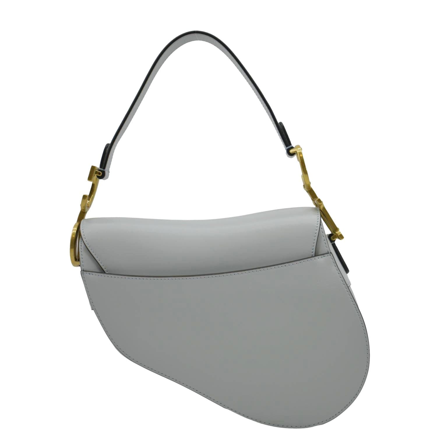 Dior Saddle Smooth Calfskin Satchel Bag Placid Leather Blue