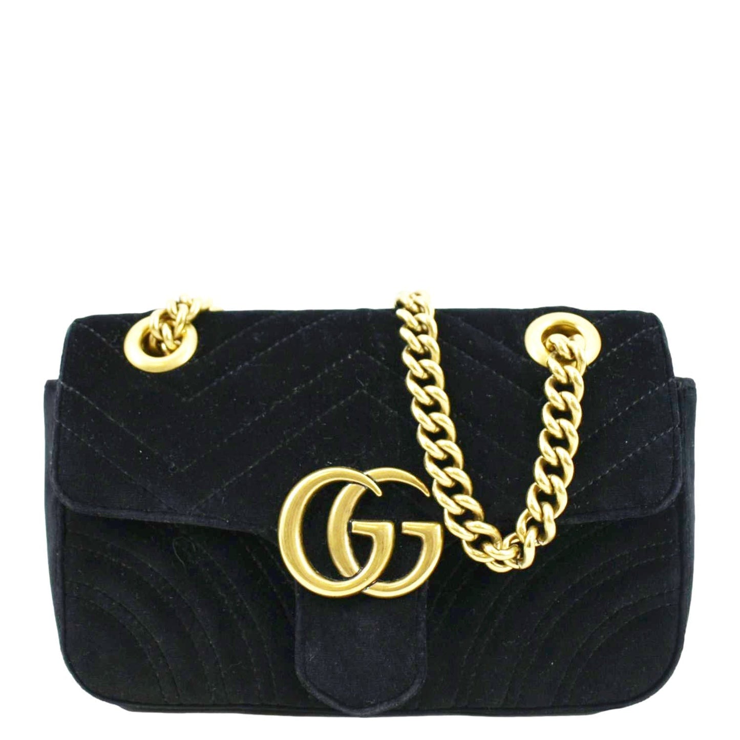 Gucci Marmont Velvet Crossbody Bag Black
