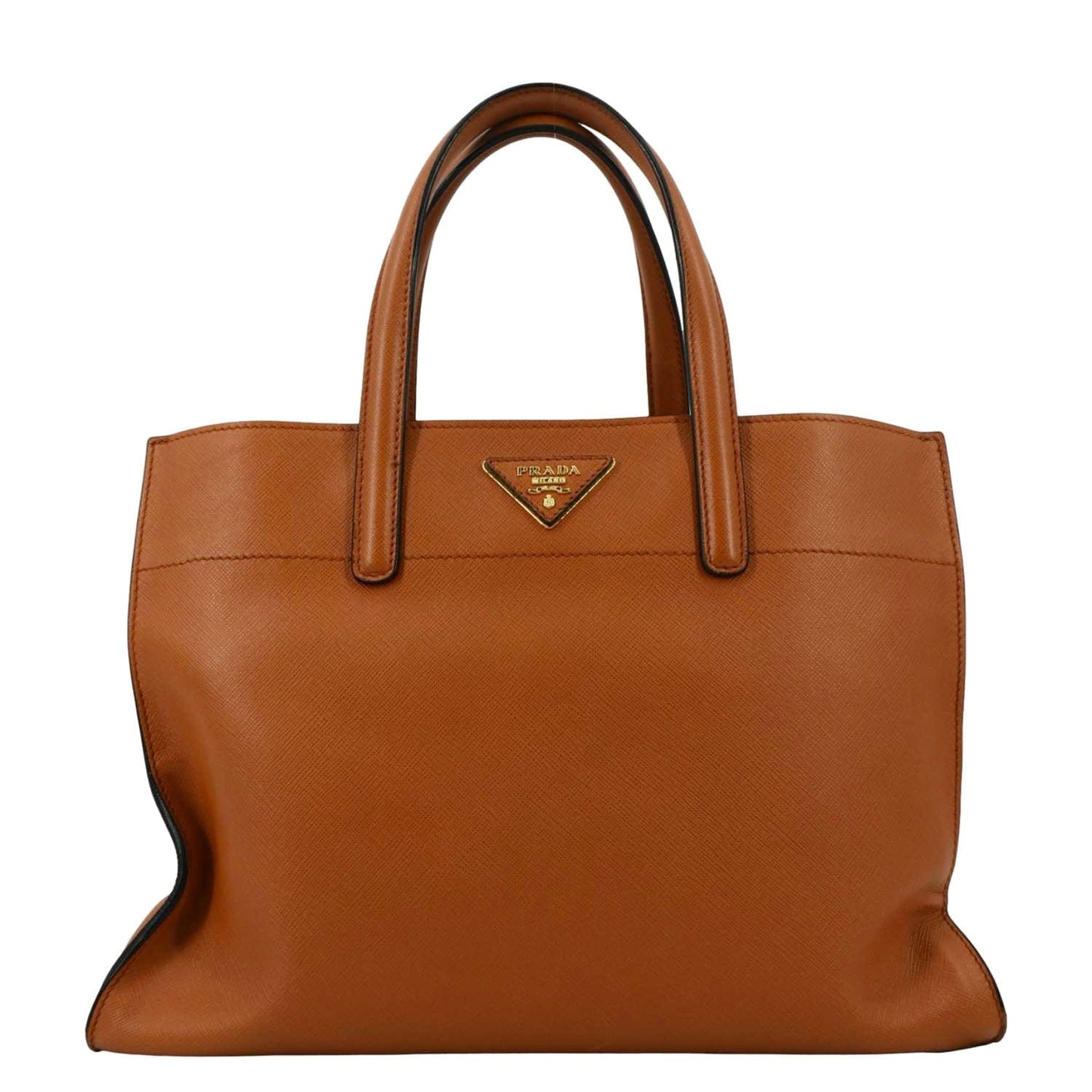 Saffiano Top Handle Satchel Bag Orange Leather Travel Bag