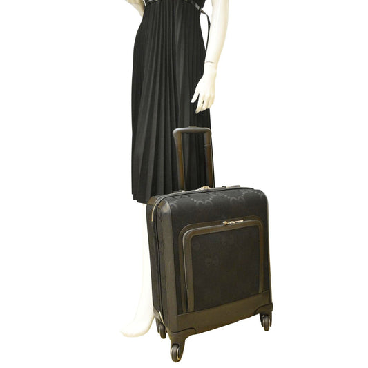 Gucci Cabin Trolley Jumbo Supreme Travel Bag Canvas Black