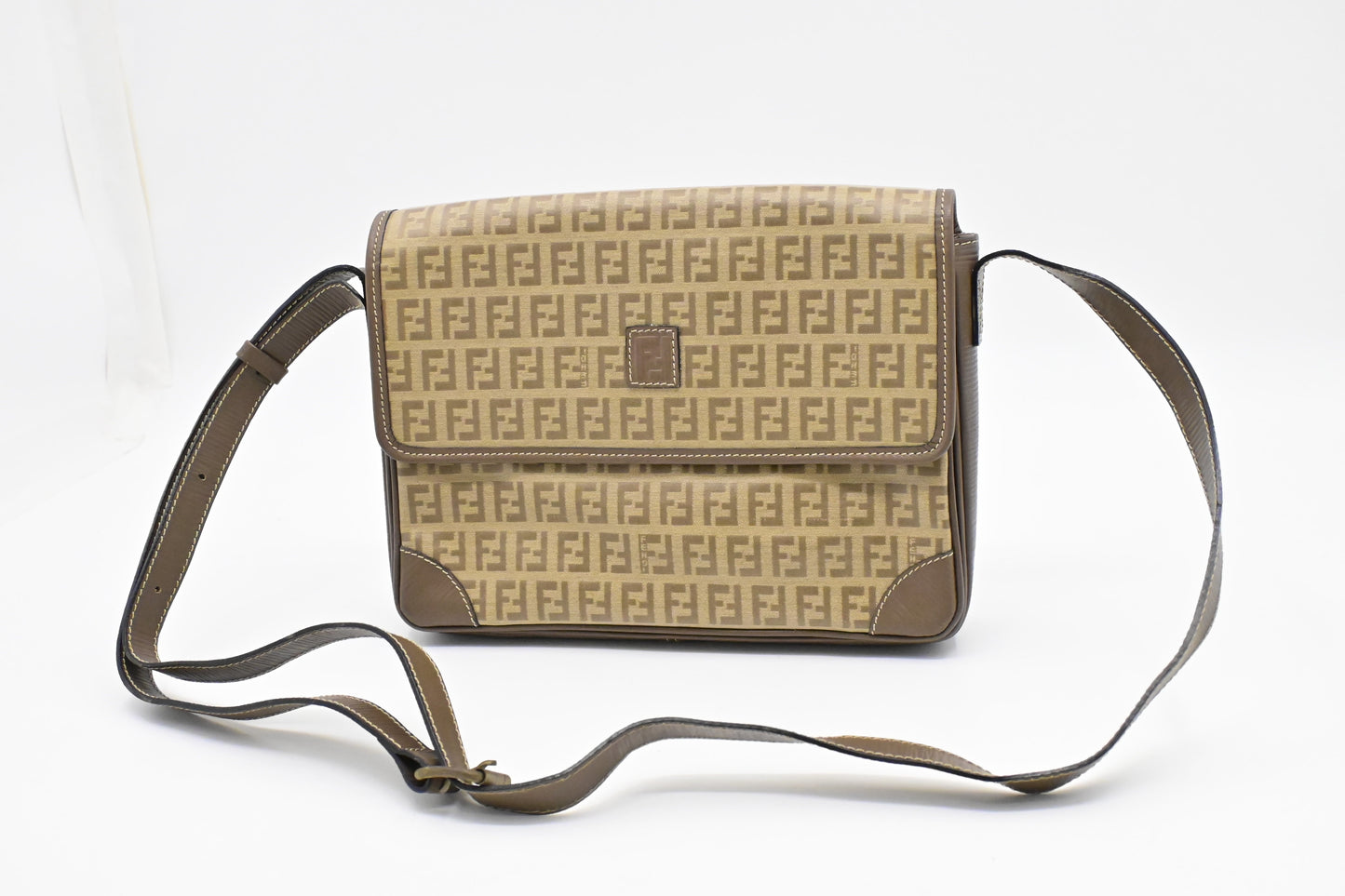 Fendi Crossbody In Zucchino Coated Canvas Crossbody Bag