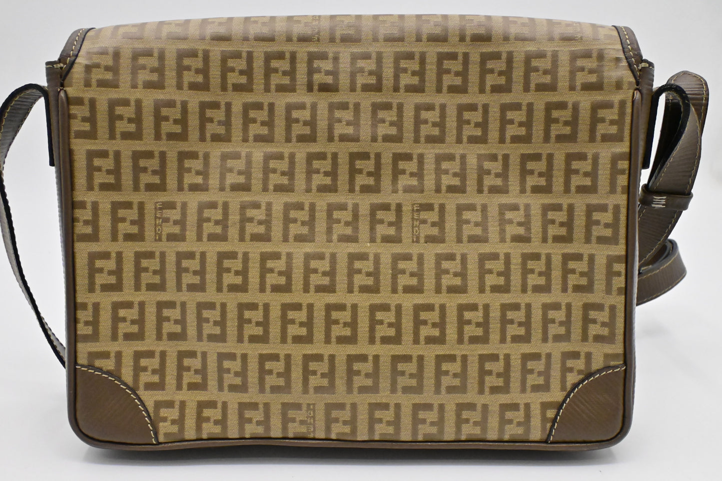 Fendi Crossbody In Zucchino Coated Canvas Crossbody Bag