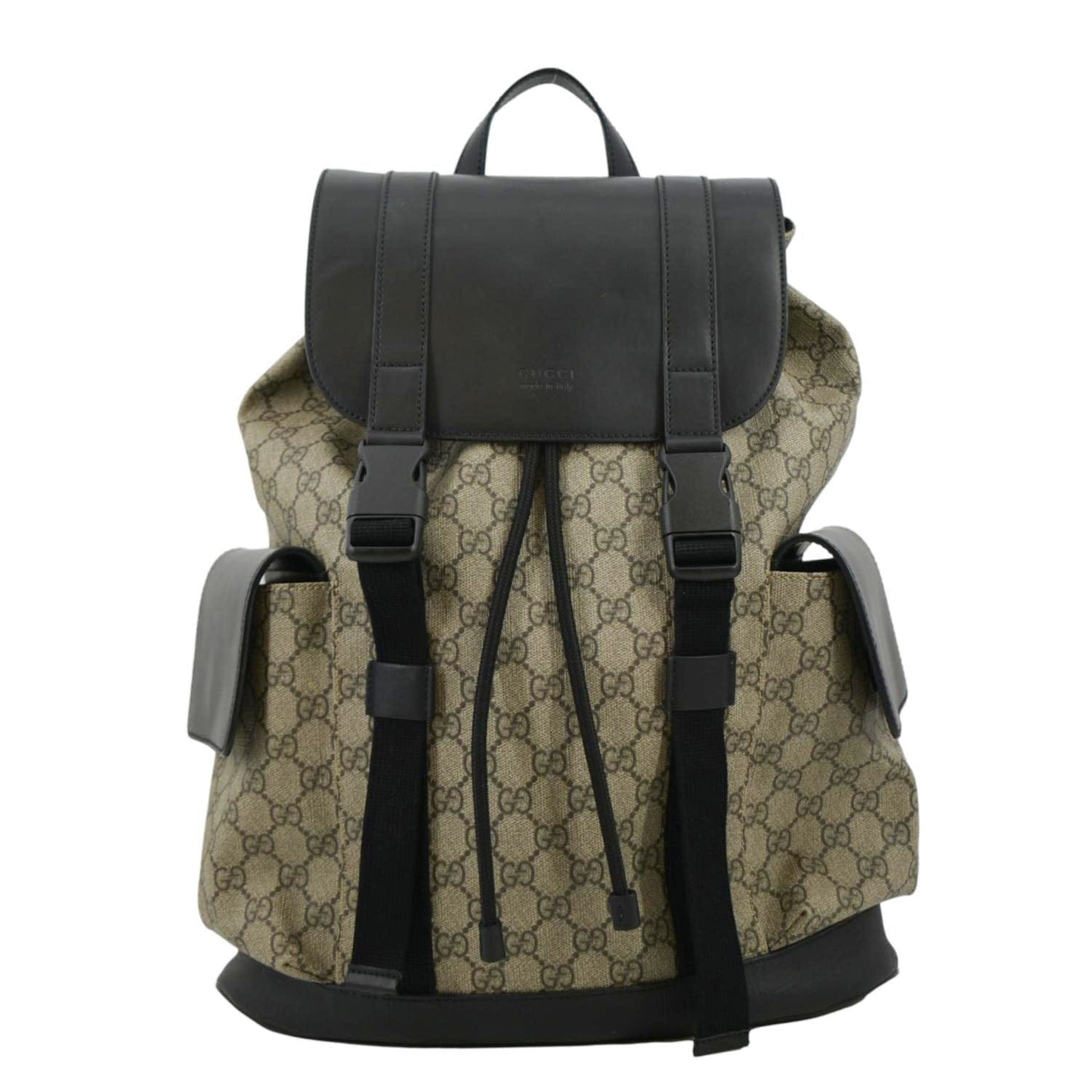 Gucci Soft Supreme Backpack Bag Canvas Beige Backpack 1