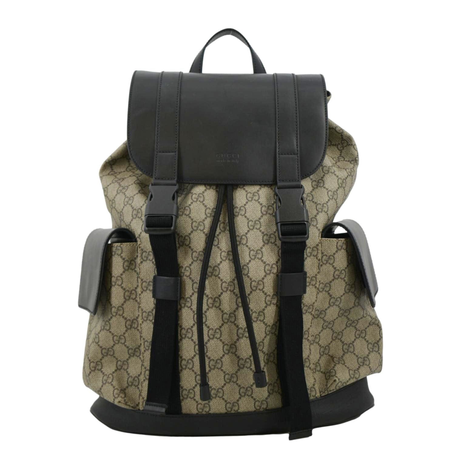 Gucci Soft Supreme Backpack Bag Canvas Beige Backpack 1