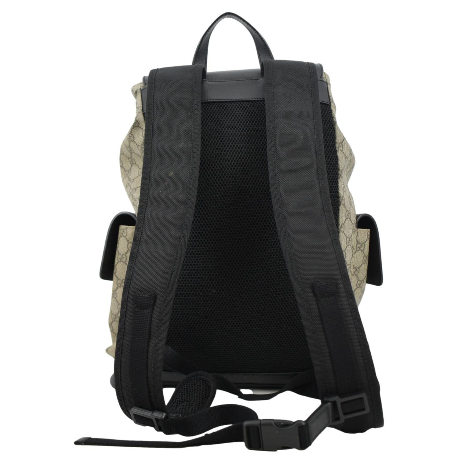 Gucci Soft Supreme Backpack Bag Canvas Beige Backpack 1