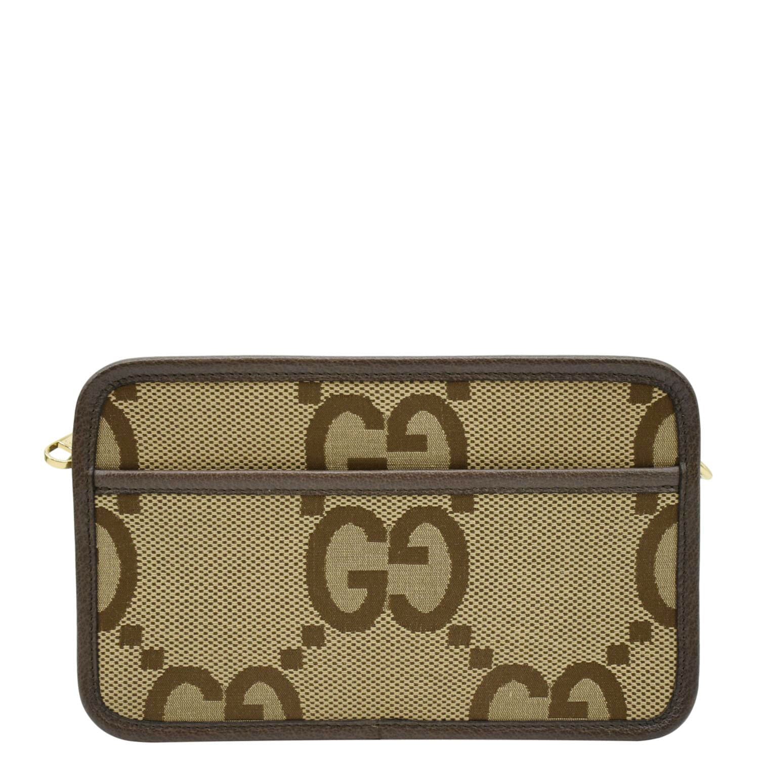 Gucci Jumbo Crossbody Bag Canvas Beige