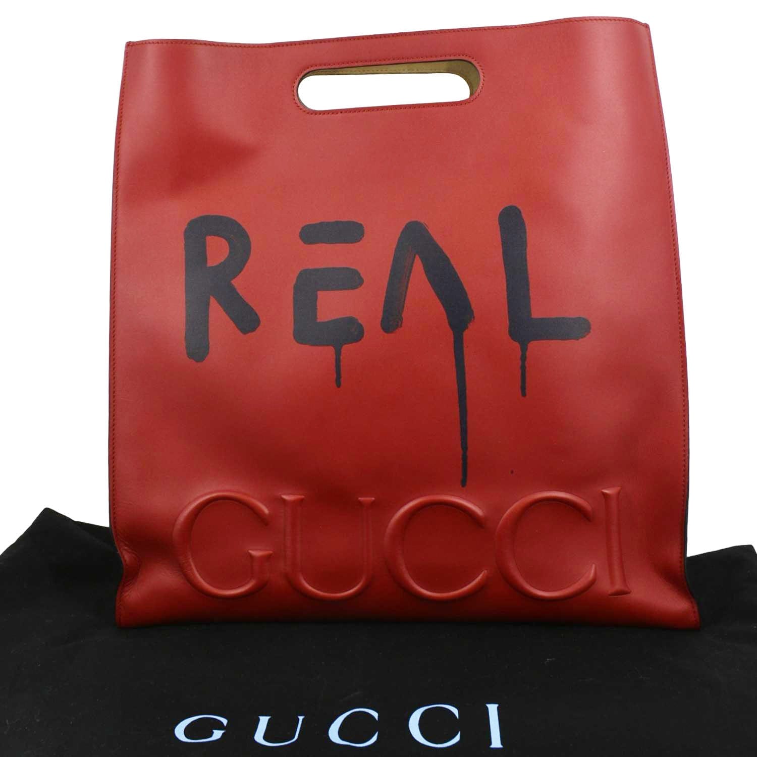 Gucci Ghost Real Xl Tote Bag Leather Red