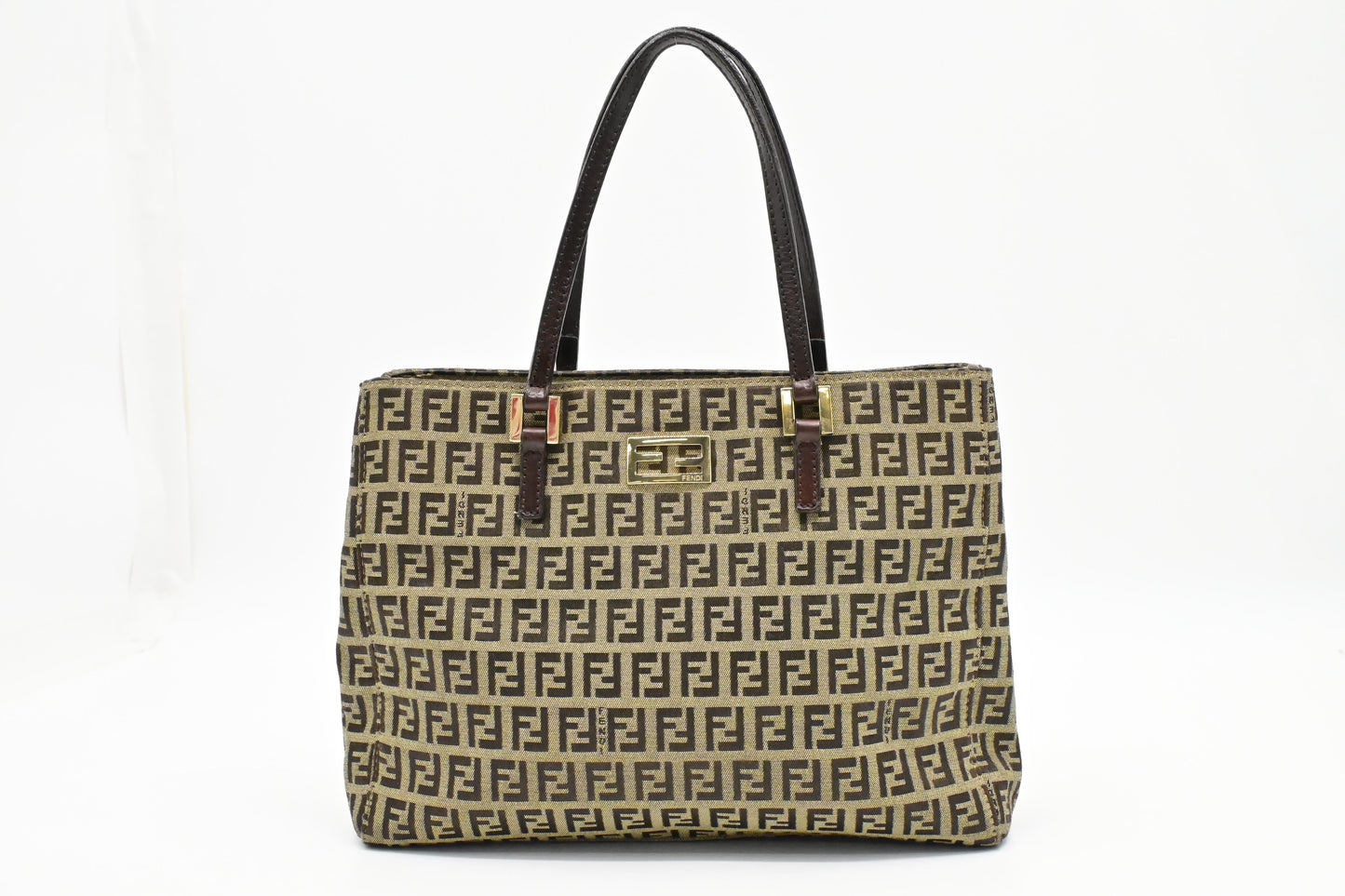 Fendi Shoulder Bag In Zucchino Canvas Brown