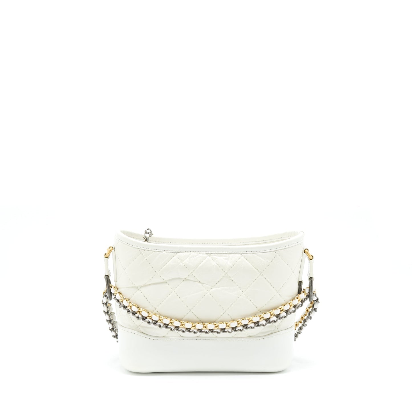 Chanel Gabrielle Hobo Calfskin Hardware Multicolour White Small Shoulder Bag