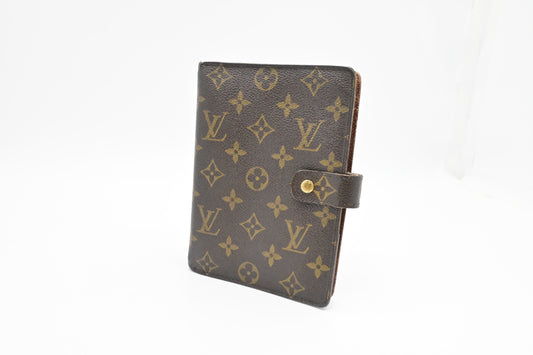 Louis Vuitton Agenda MM Monogram Canvas Handbag Canvas 3