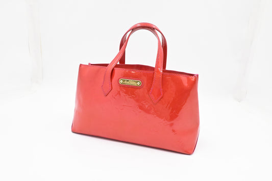 Louis Vuitton Wilshire Rouge Grenadine PM Leather Vernis Handbag