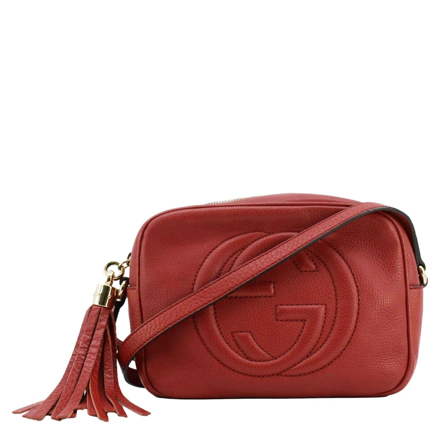 Gucci Soho Disco Crossbody Bag Leather Red