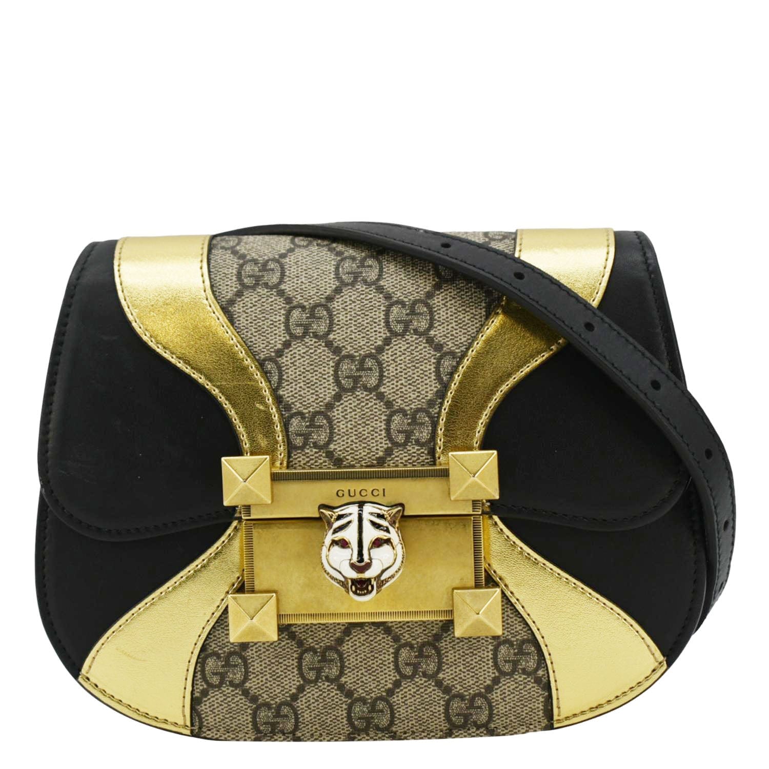 Gucci Ogilide Supreme Shoulder Bag Canvas Gold Ogilide 500782