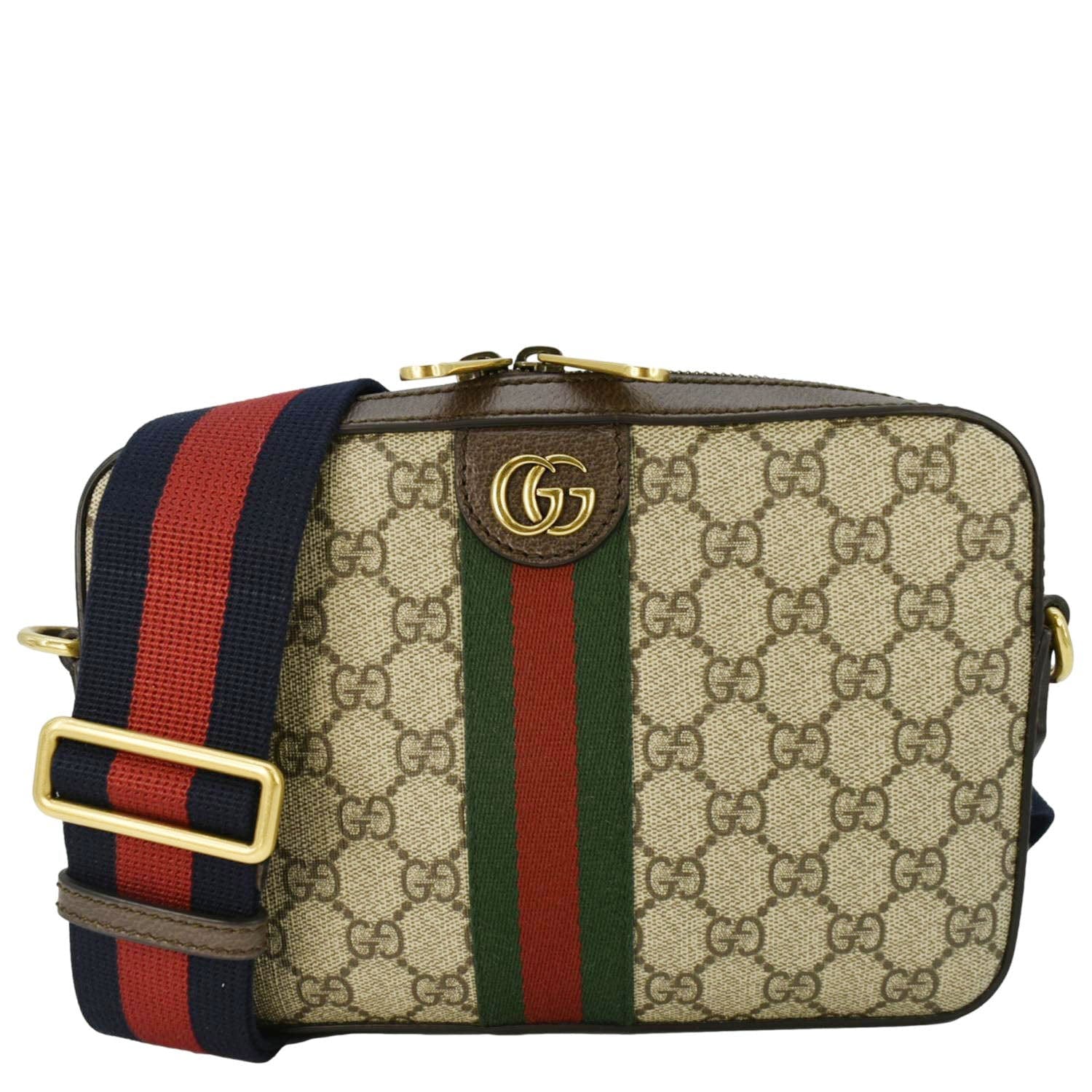 Gucci Ophidia Supreme Crossbody Bag Canvas Beige Bag 699439
