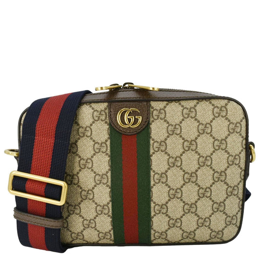 Gucci Ophidia Supreme Crossbody Bag Canvas Beige Bag 699439