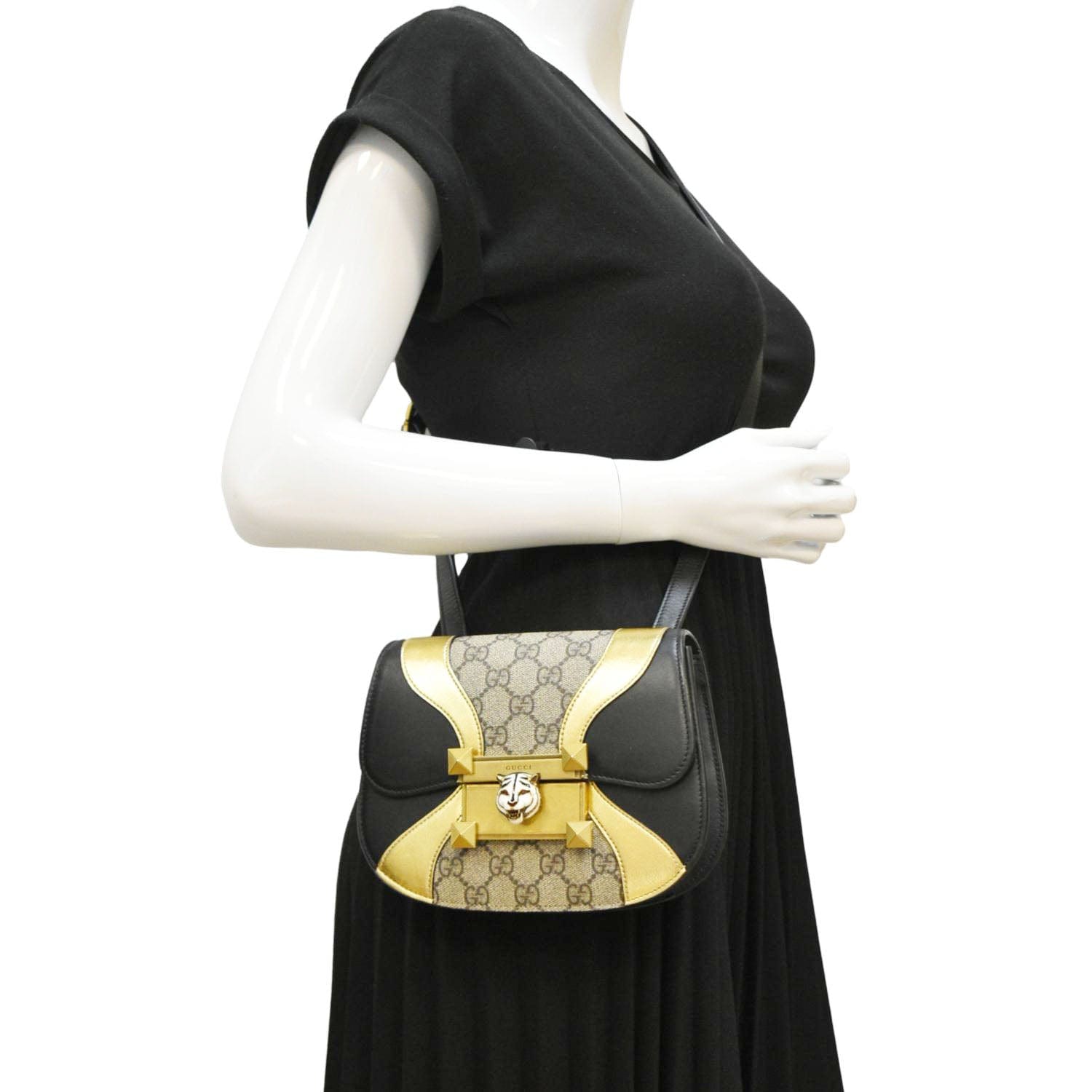 Gucci Ogilide Supreme Shoulder Bag Canvas Gold Ogilide 500782