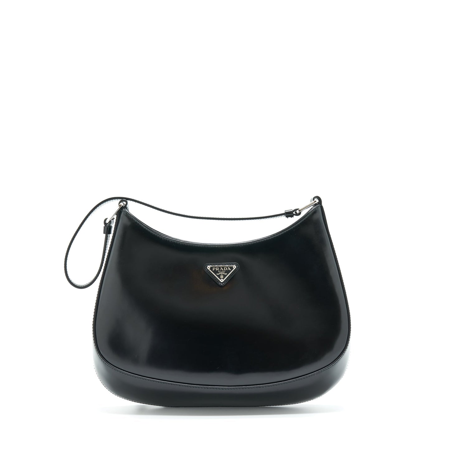 Prada Cleo Purse Calfskin Handbag Black Travel Bag