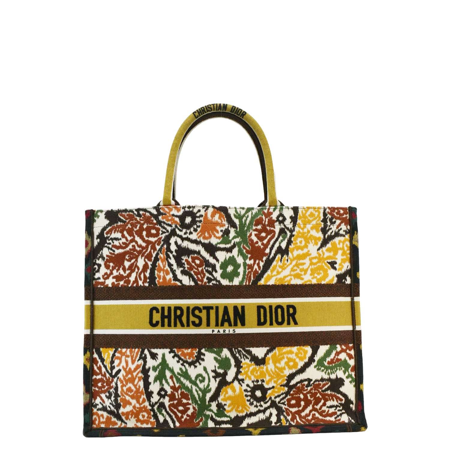 Dior Book Paisley Tote Bag Multicolor Large Embroidered