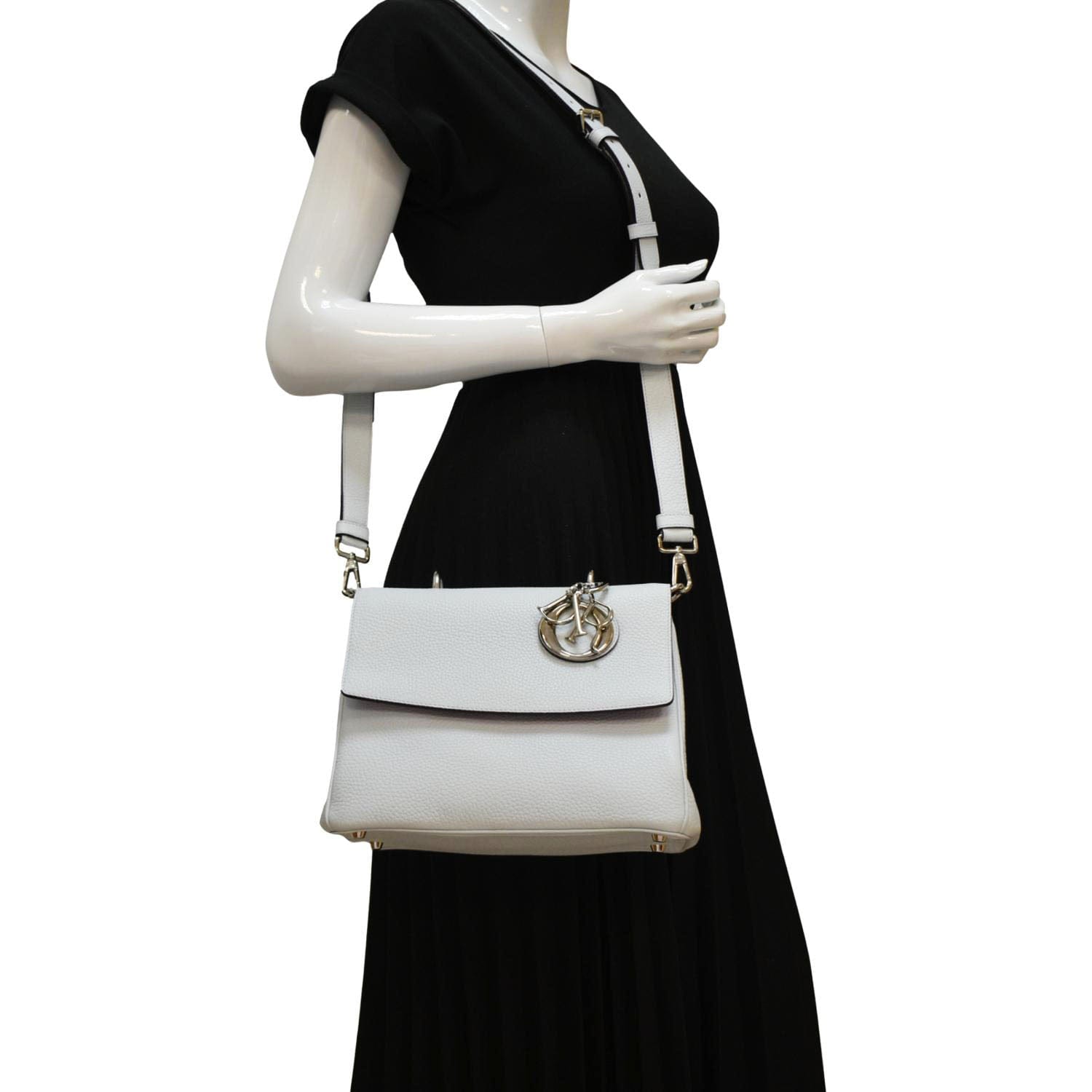 Dior Be Shoulder Bag Grey Leather Gray Small