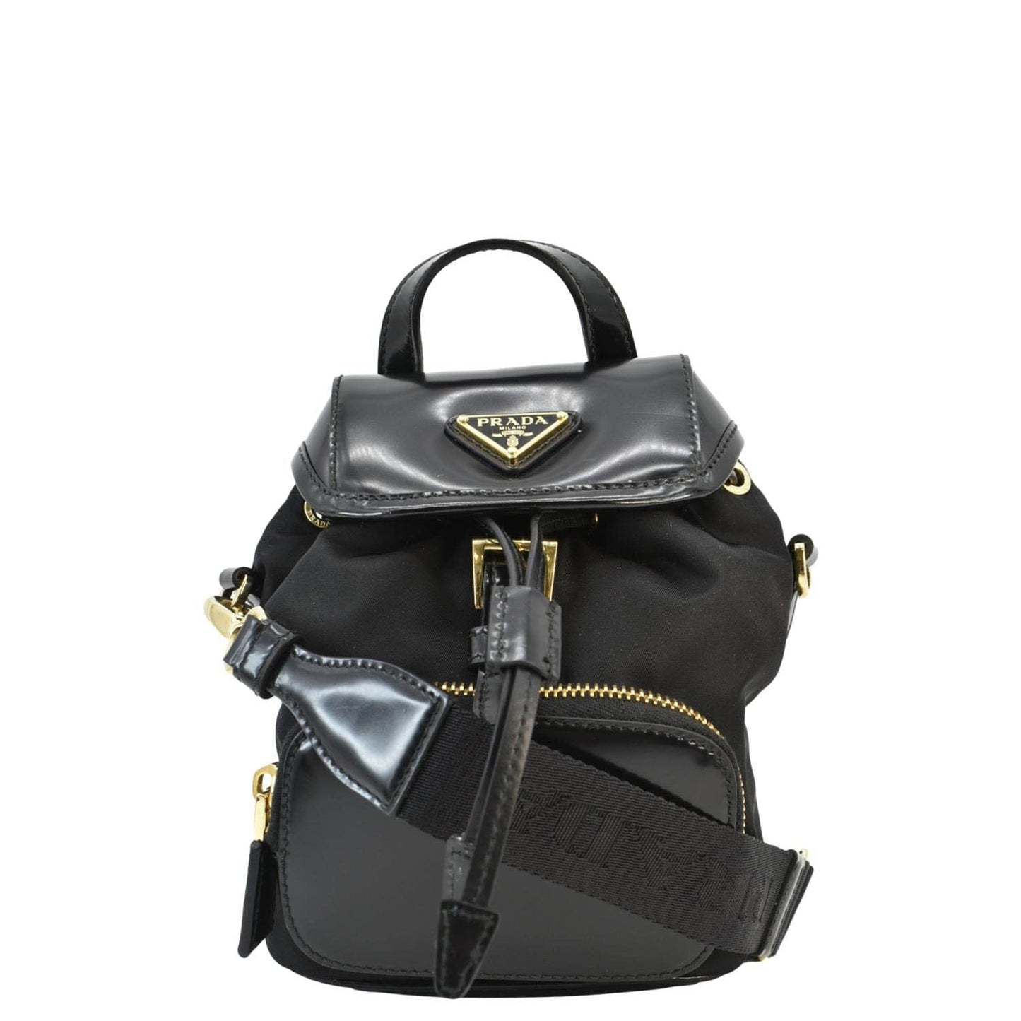 Re Brushed Crossbody Backpack Handbag Leather Nylon Crossbody Bag