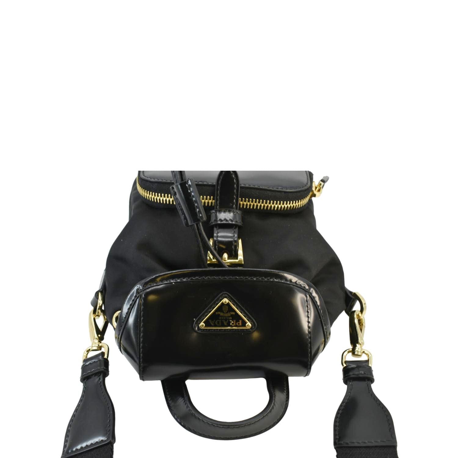 Re Brushed Crossbody Backpack Handbag Leather Nylon Crossbody Bag