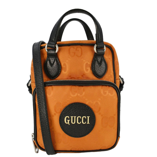 Gucci Off The Grid Shoulder Bag Orange Nylon Monogram