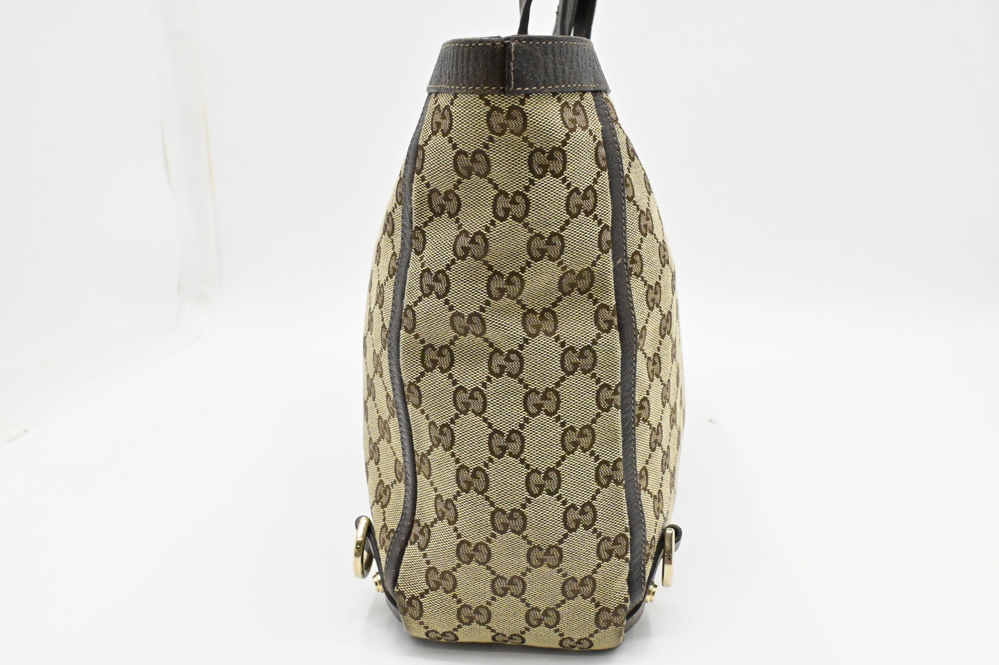 Gucci Abbey GG Canvas Black Beige Tote Bag