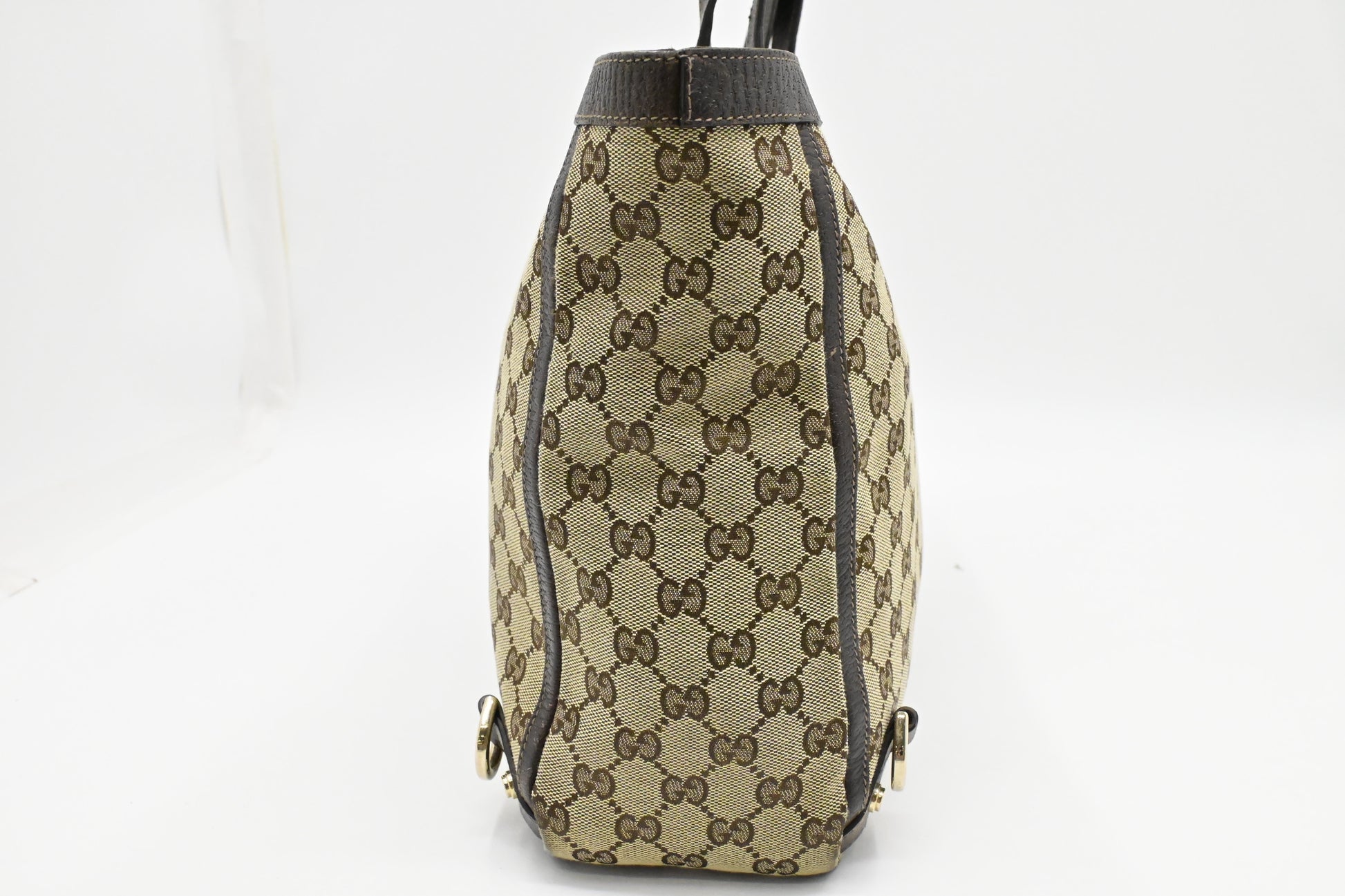 Gucci Abbey GG Canvas Black Beige Tote Bag