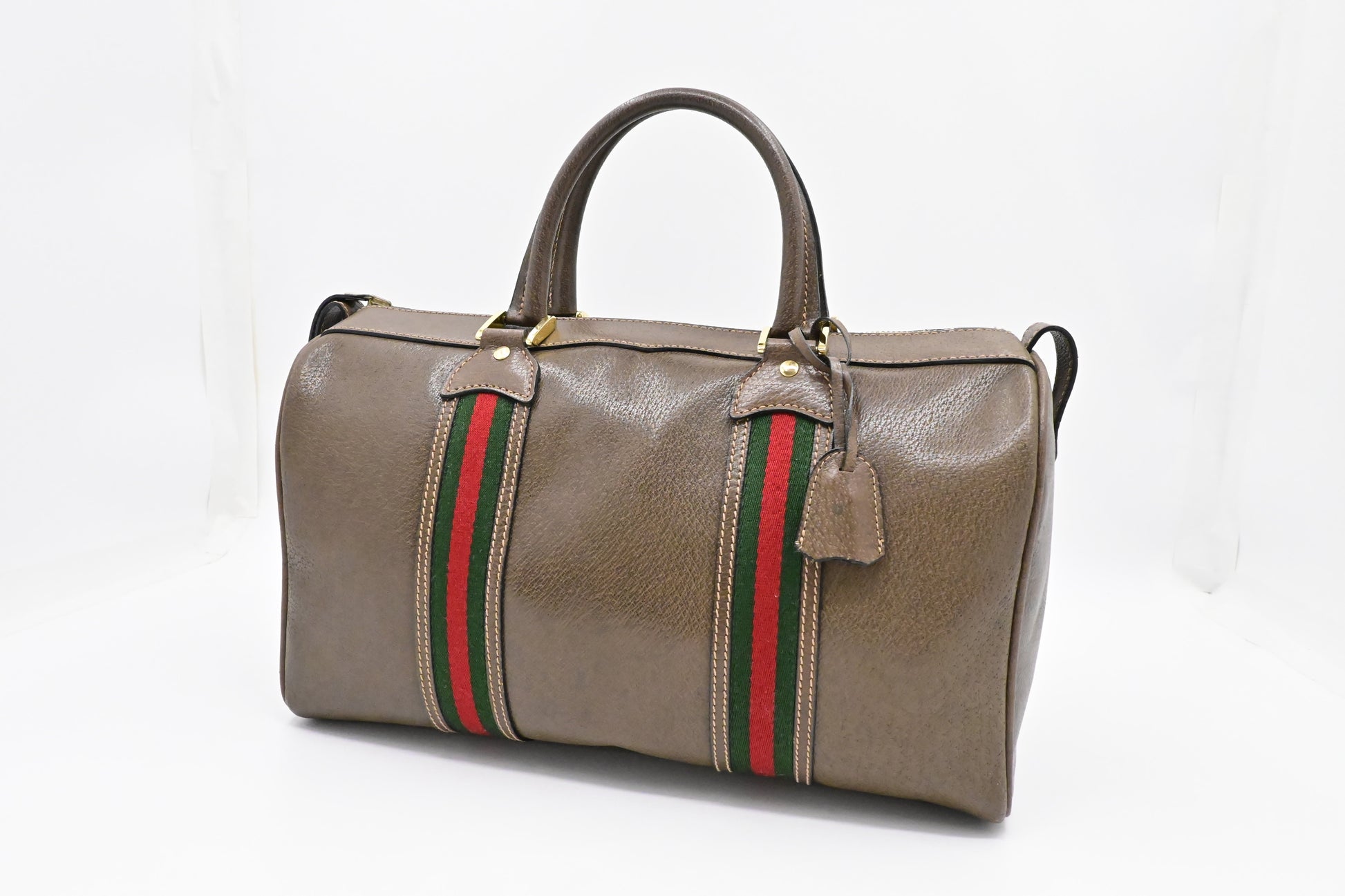 Gucci Boston Leather Brown Handbag