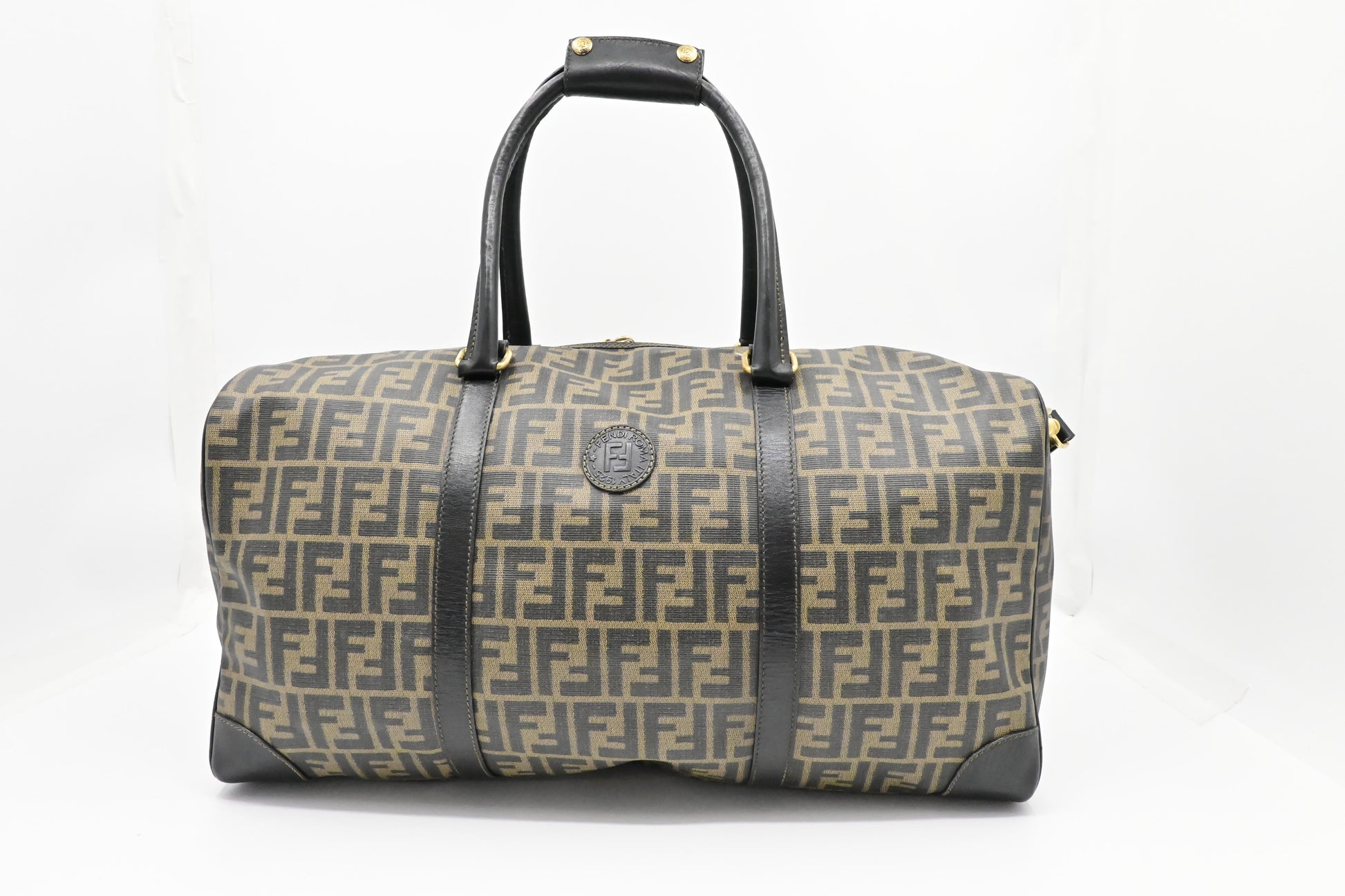 Fendi Duffel Bag In Zucca Coated Canvas Large Travel Bag