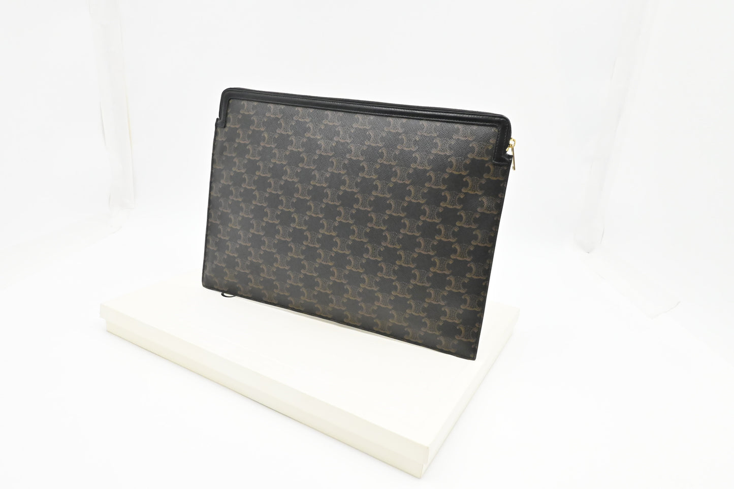 Celine Clutch In Triomphe Handbag Canvas Clutch Bag