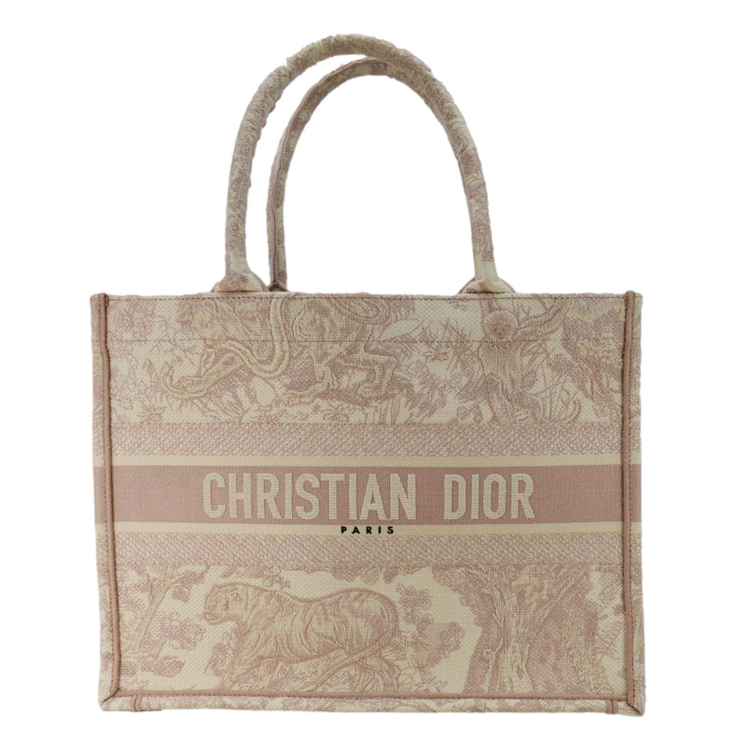 Dior Book Embroidered Tote Bag Canvas