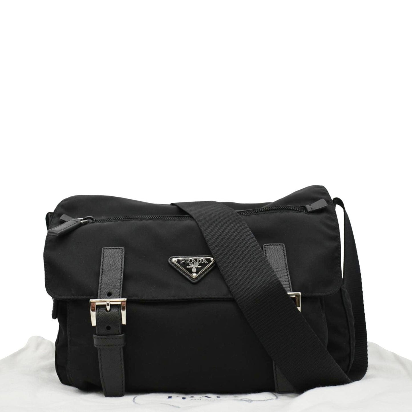 Vela Re Edition Messenger Bag Nylon Black Travel Bag