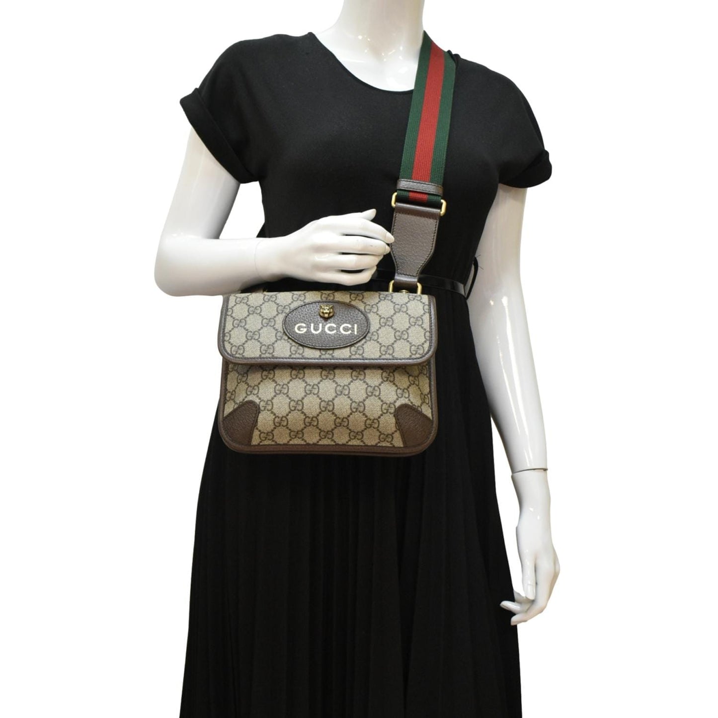 Gucci Neo Supreme Crossbody Bag Canvas Beige