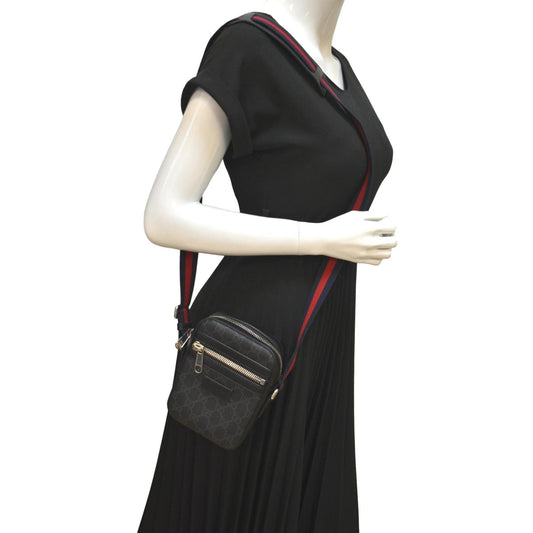 Gucci Supreme Web Messenger Bag Canvas Monogram Crossbody Bag